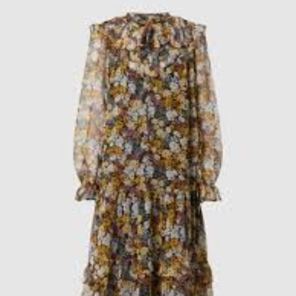 NWT Mango Maxi Dress with Black Slip - Picture 2 of 10